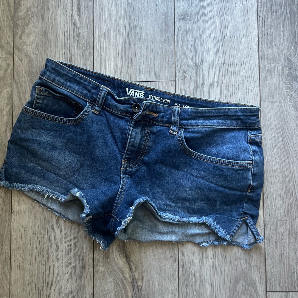 Vans Destroyed Mini Denim Shorts